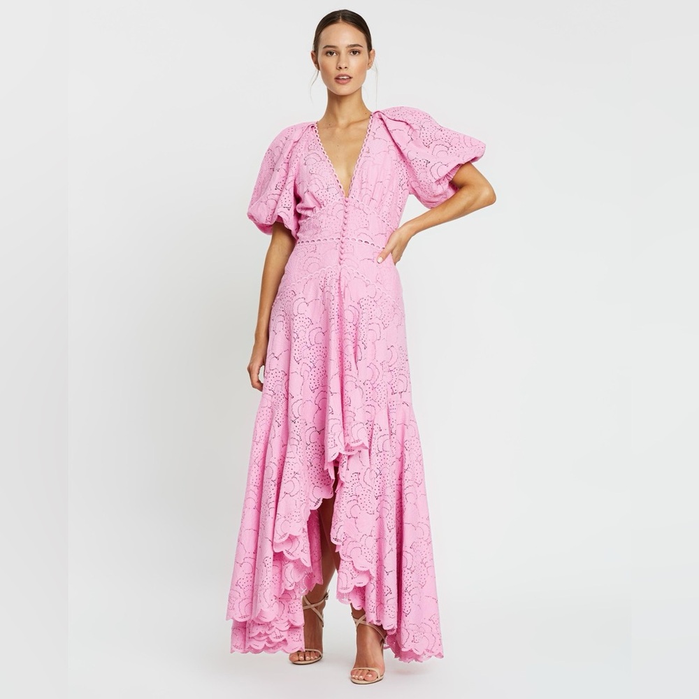Acler Cookes Pink Asymmetric Lace Dress 6